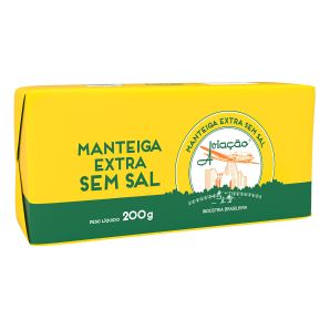 MANTEIGA AVIACAO TABLETE S/SAL 24X200GR