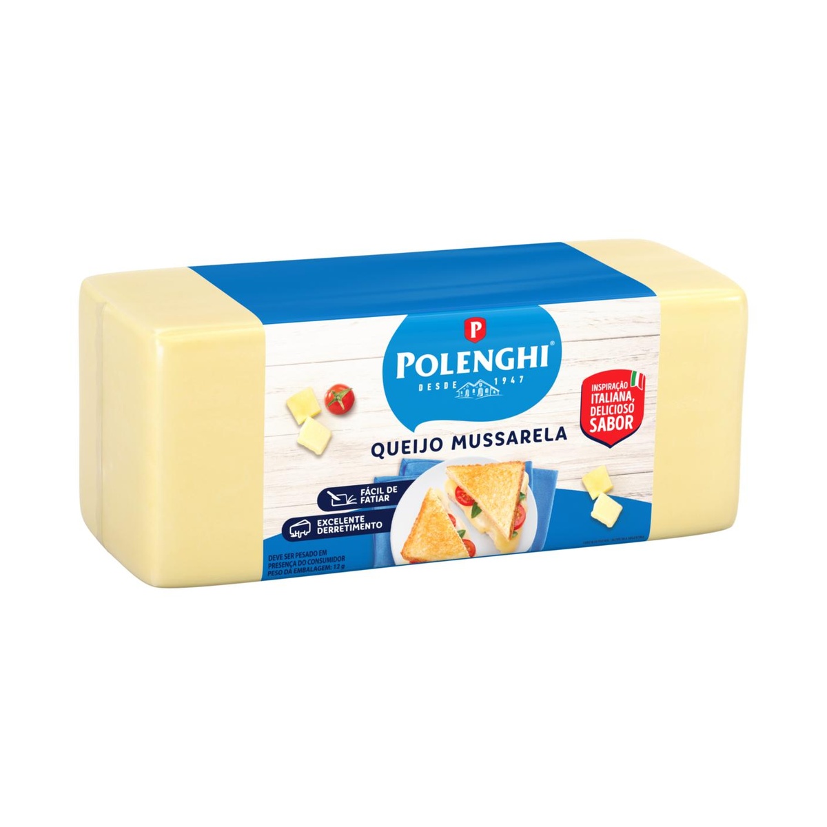 QUEIJO MUSSARELA PECA POLENGHI 4X3,6KG