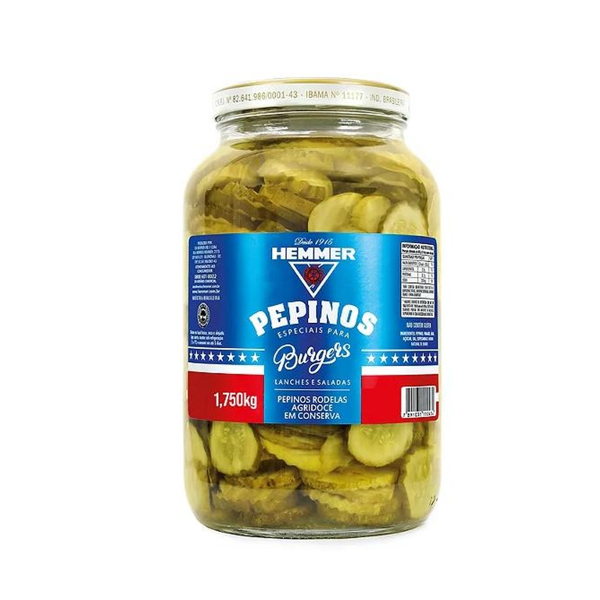 PEPINOS RODELAS AGRI HEMMER VD 12X440G
