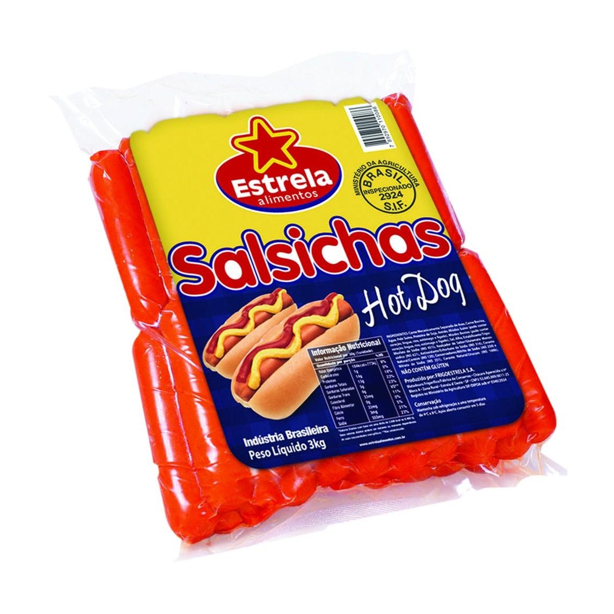 SALSICHA ESTRELA CONG 6X3KG