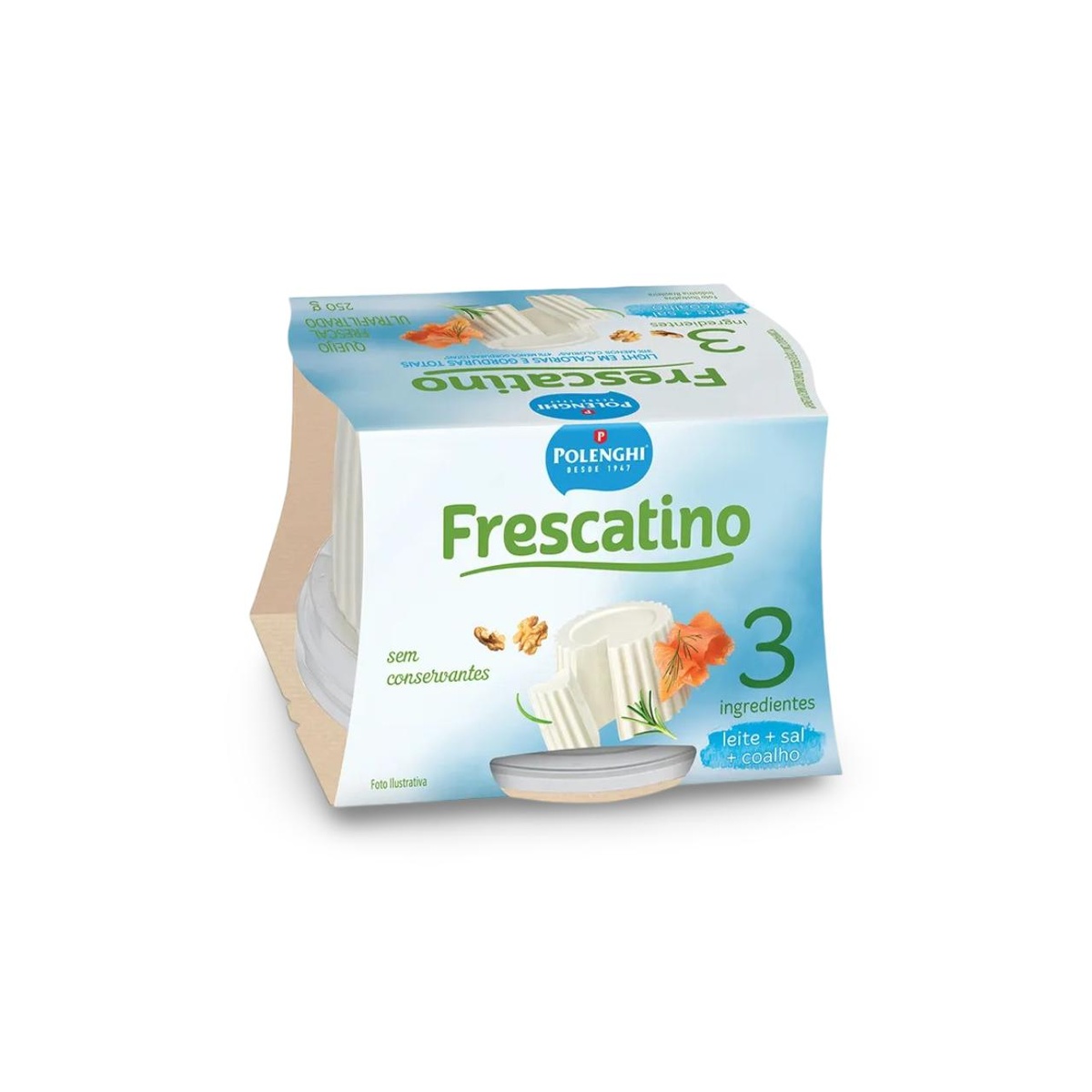 QUEIJO FRESCATINO LIGHT POLENGHI 12X250G