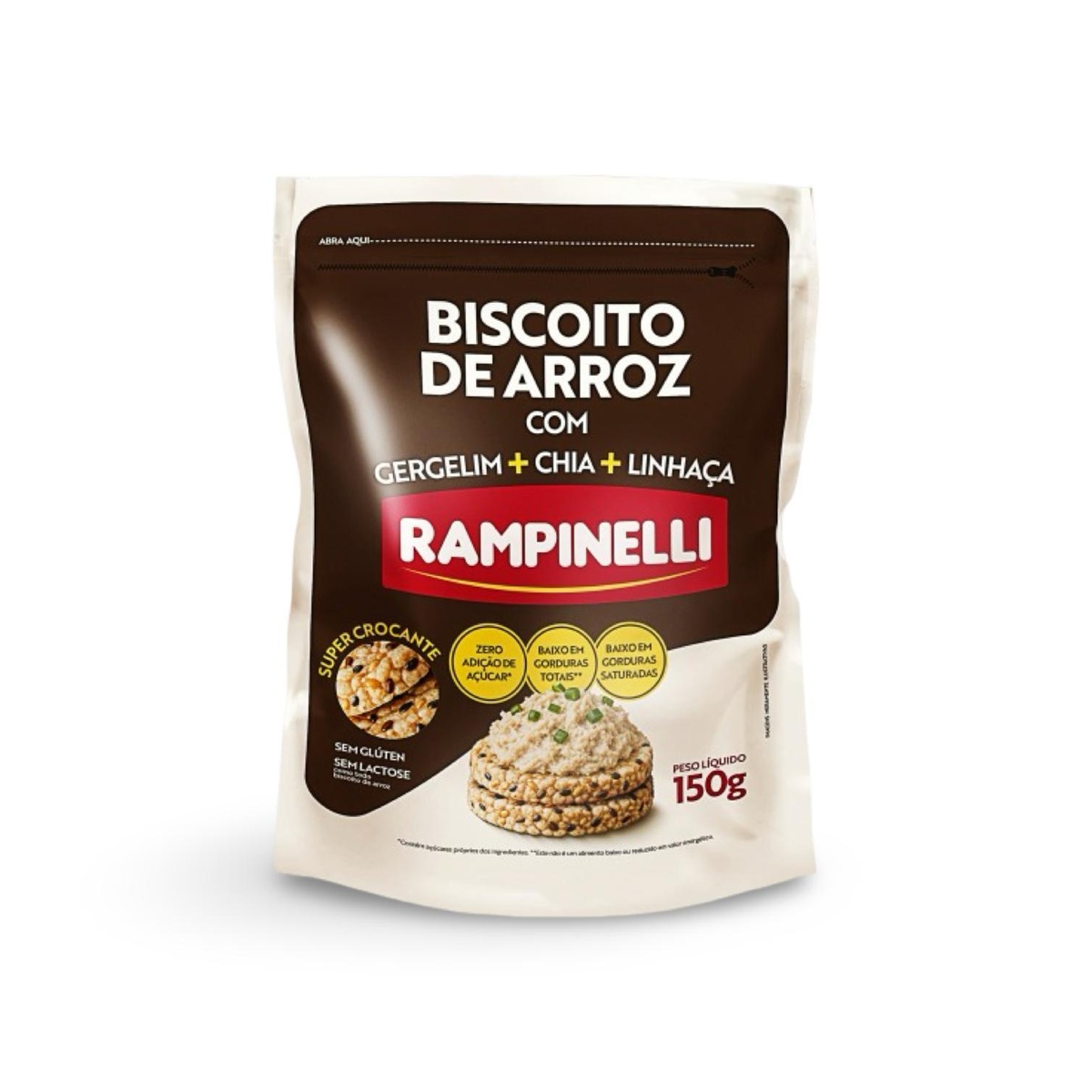 BISC ARROZ INT GERGELIM CHIA LINH12X150G