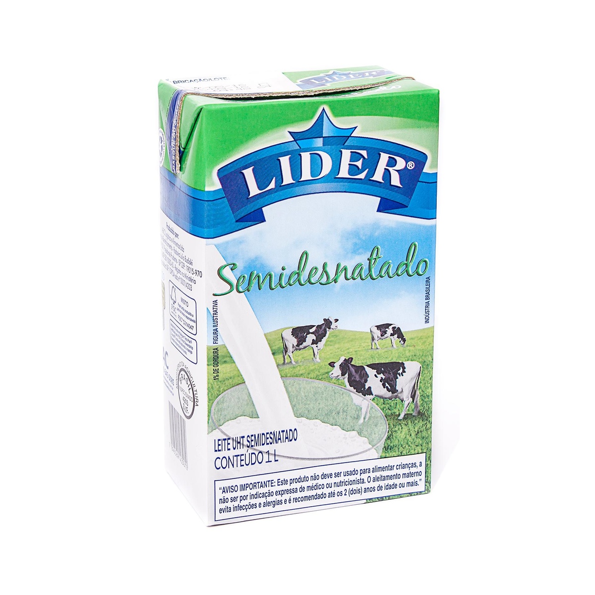 LEITE LIDER SEMI DESNATADO 12X1