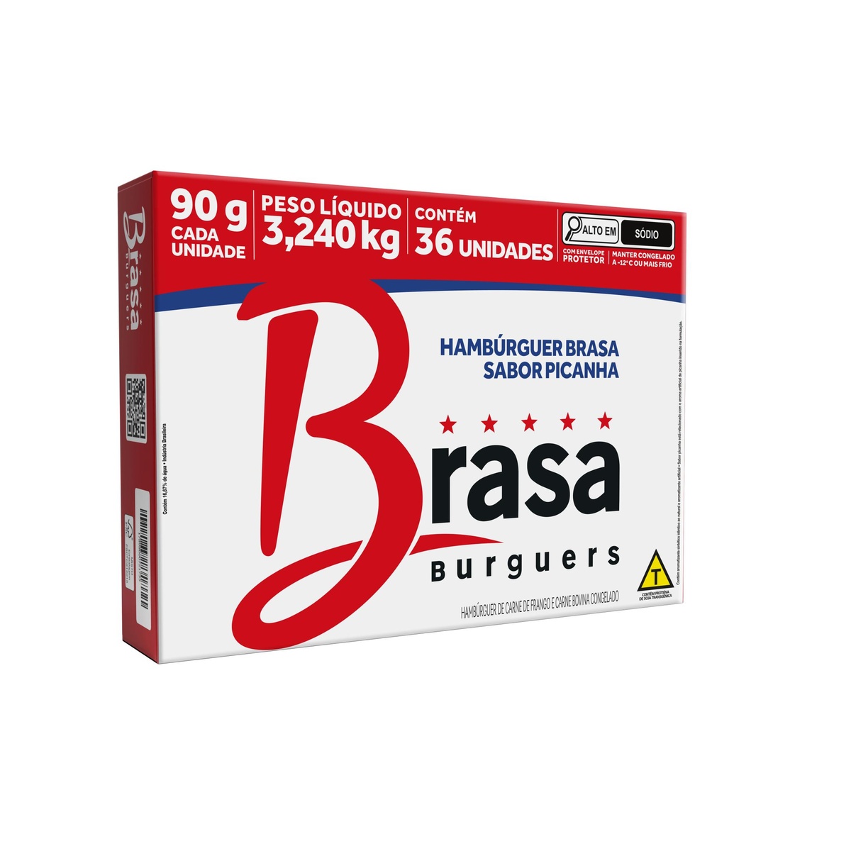HAMB BRASA BURGUER 36/90GR