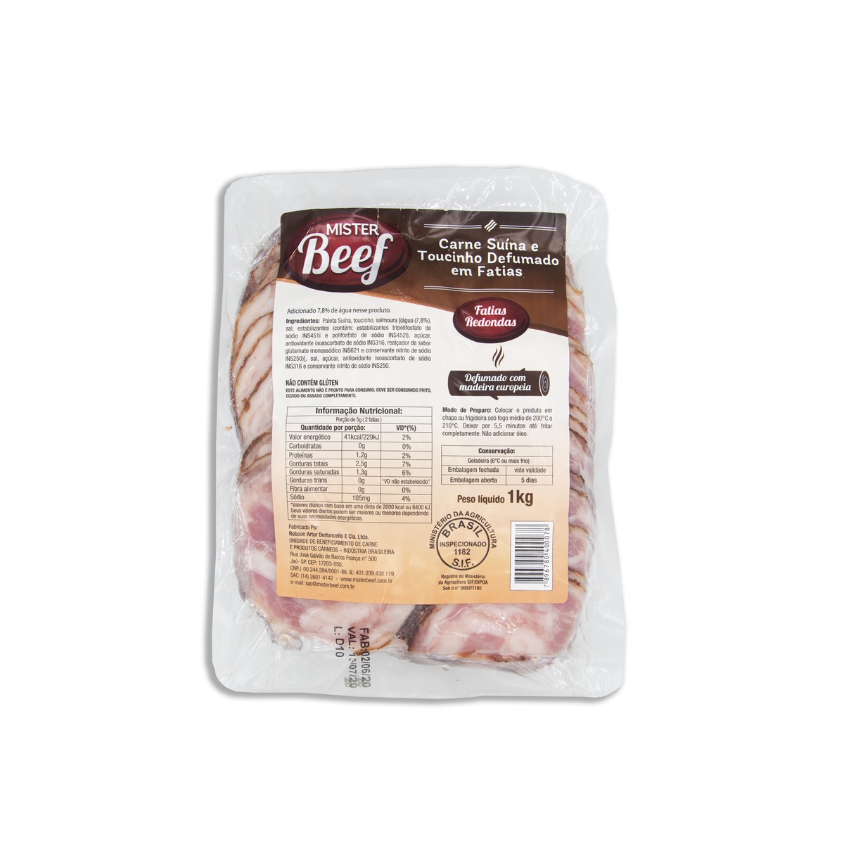 BACON MISTER BEEF REDONDO 18X1KG