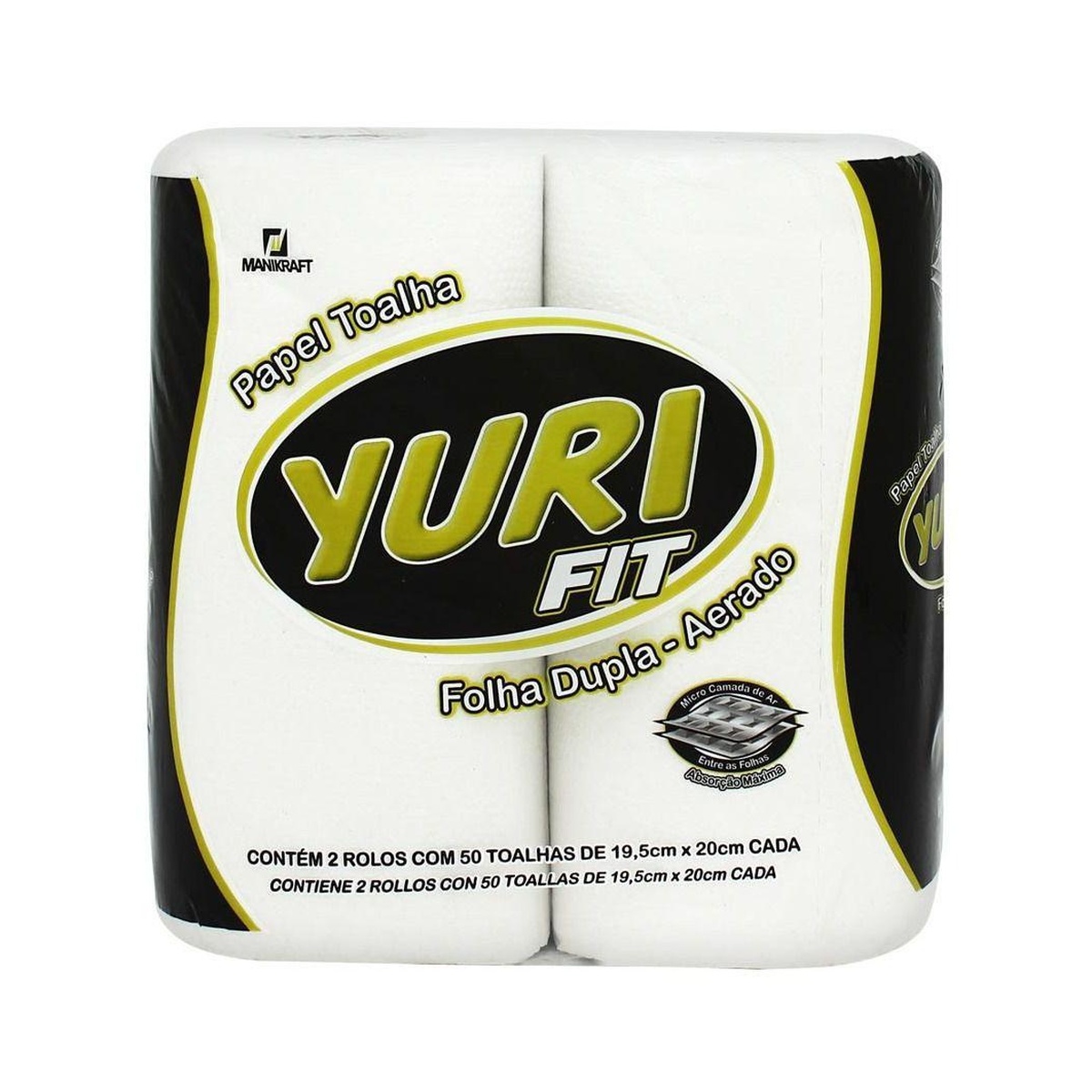 PAPEL TOALHA YURI FIT 16X2 (50 TOALHA)