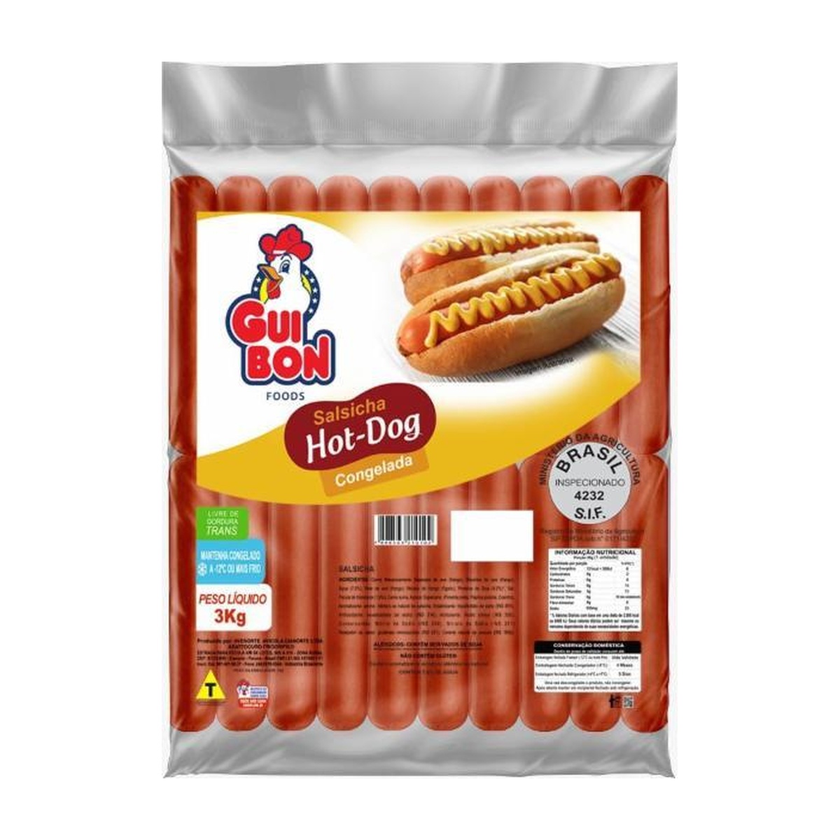 SALSICHA GUIBON CONG 6X3KG