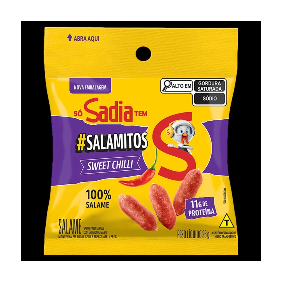 SALAME SNACK SADIA SWEET CHILIII 50X36GR